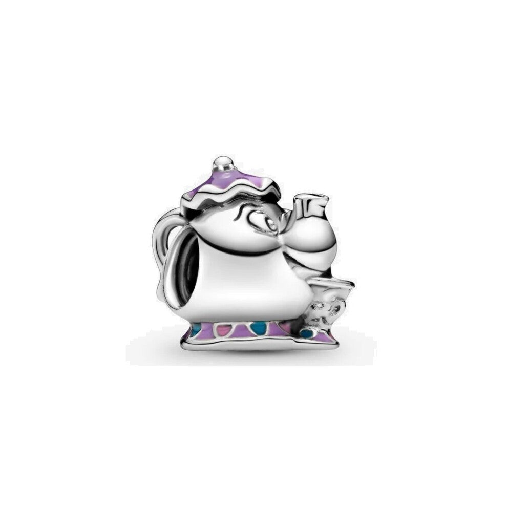 Silver Mrs. Potts & Chip Beauty and the Beast Charm Fits Pandora Bracelet