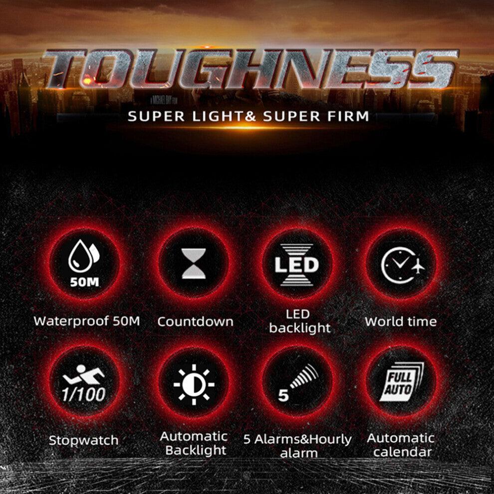 Digital Watch Men Sports Watch Waterproof Wrist Watches with Stopwatch Alarm