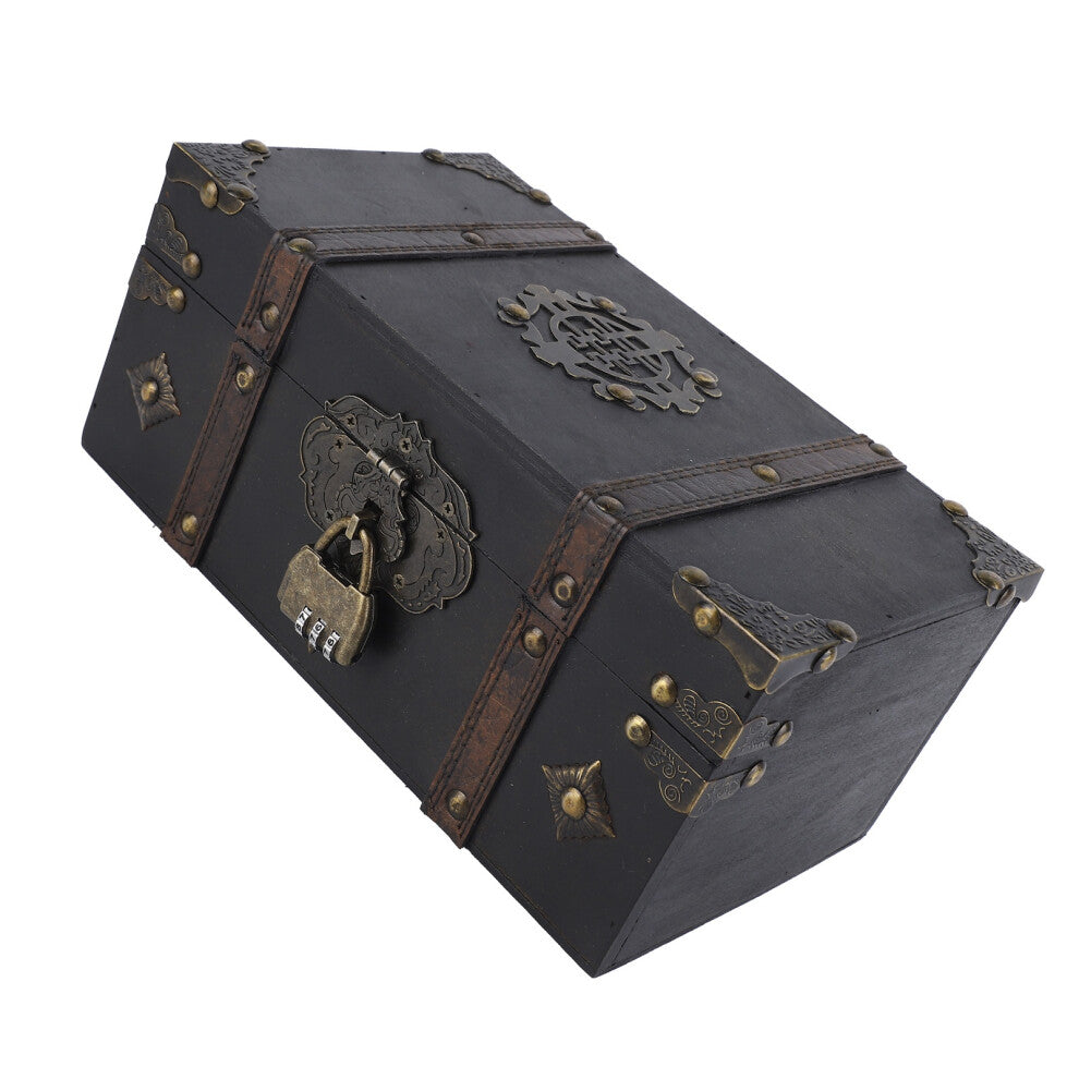 Retro Wooden Storage Box Exquisite Decorative Hand Crafted Vintage Jewellery Box for Jewellery Documents Books