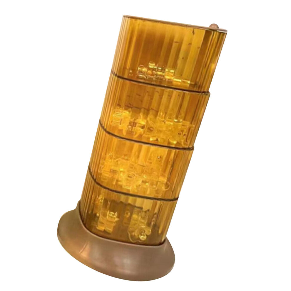 Rotating Hair Accessories Storage Box Dustproof Desktop Transparent 4 Tier Rotating Jewelry Organizer Box for Jewelry Hair Clip Headband St