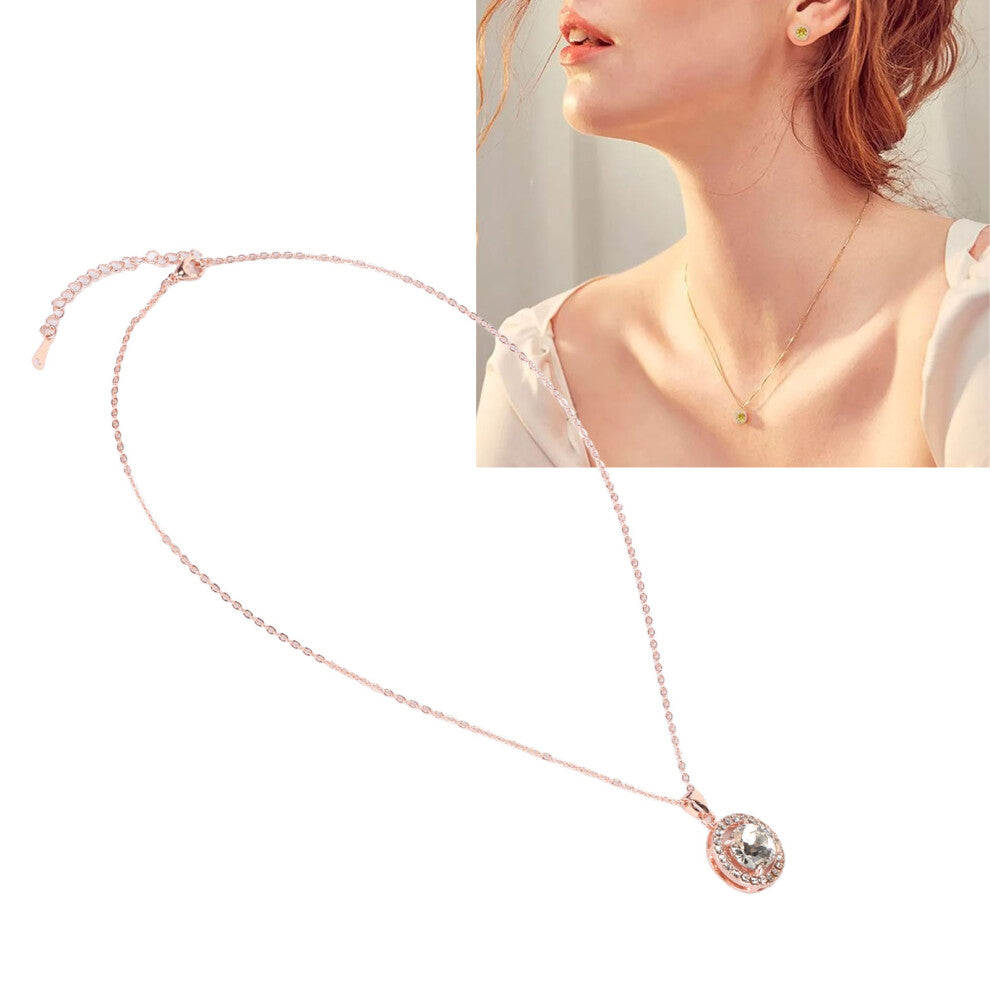 3 Pack Women Glitter Quartz Watch Bracelet Set Elegant Rhinestone Necklace Bangle Watch Set