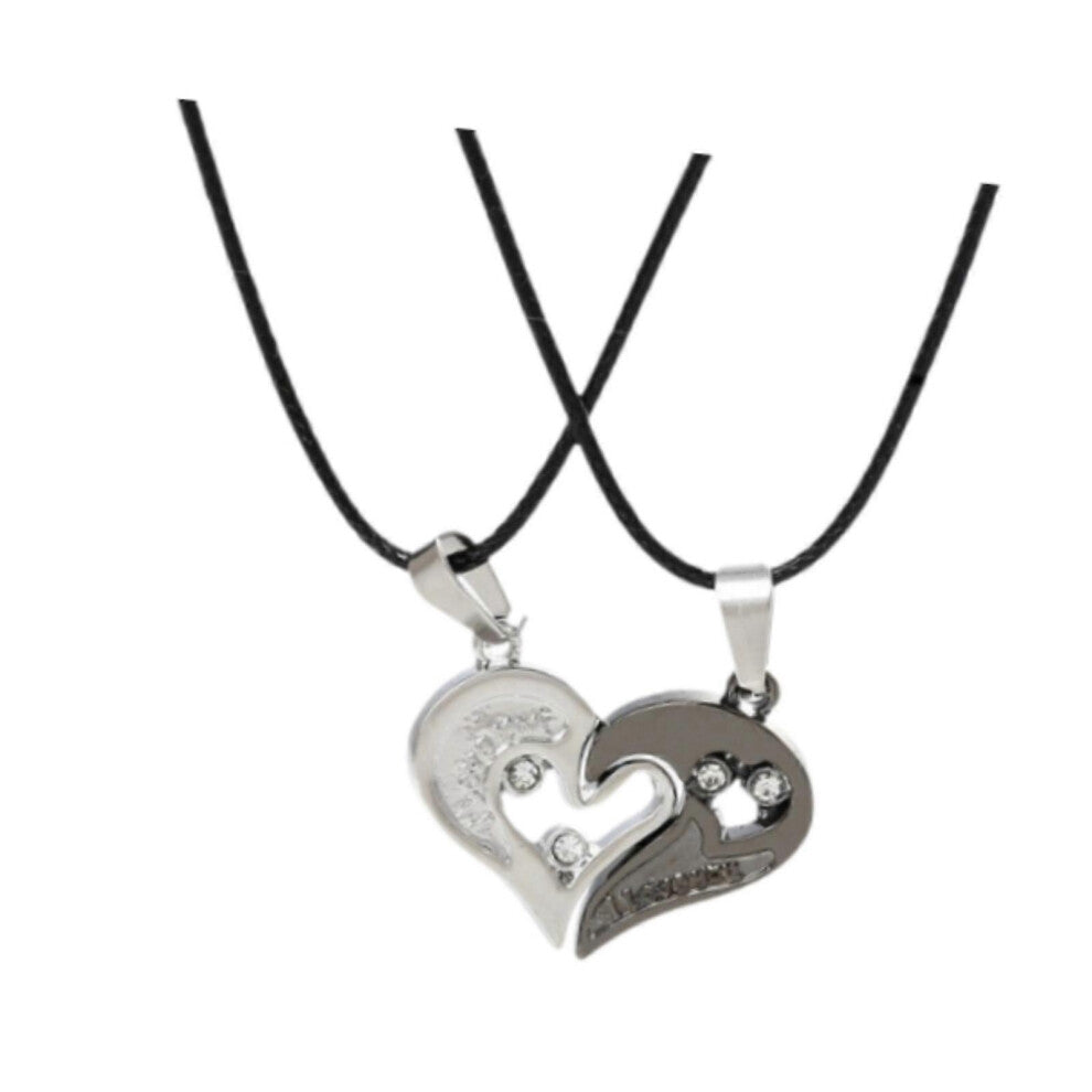(As show, One size) Couples Half Heart Necklaces Puzzle Matching for Holiday Party Favors Dating