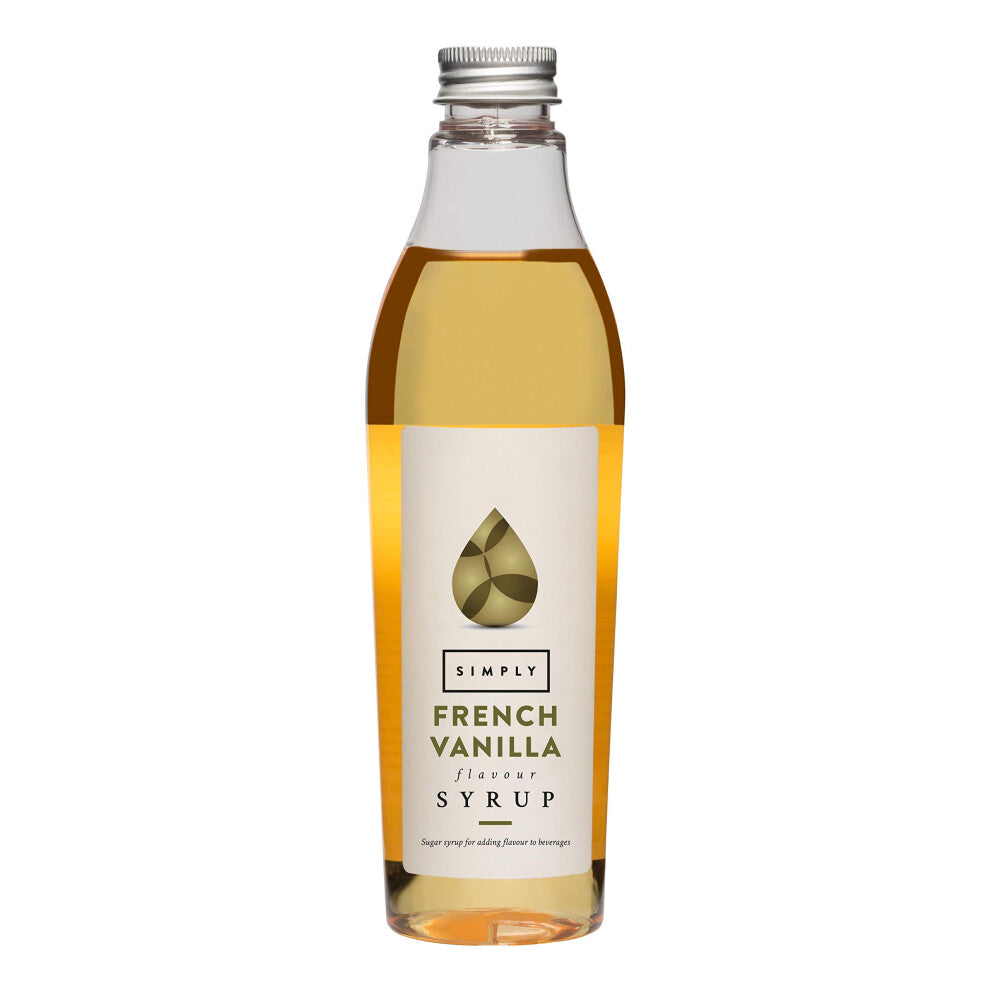 Simply French Vanilla Syrup, Vegan & Nut Free Flavoured Syrup for Coffee, Cocktails & Baking (250ml)