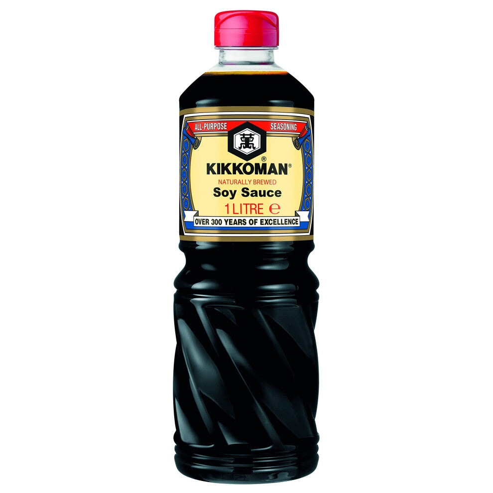 Kikkoman Soy Sauce, 1 Litre, Naturally Brewed