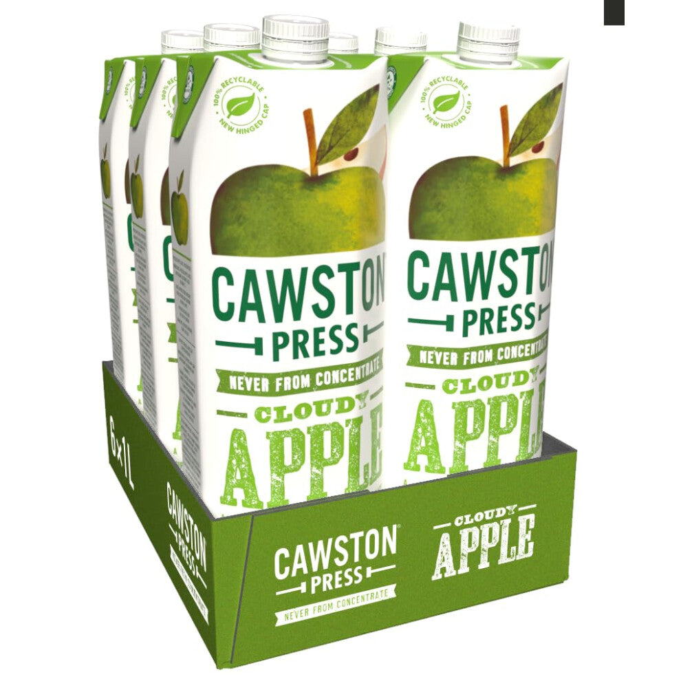 Cawston Press Cloudy Apple Pressed Juice, 1 l, Pack of 6