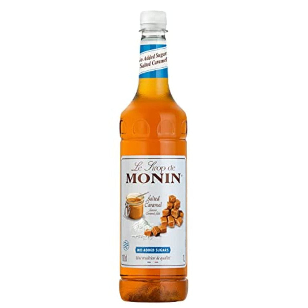 MONIN Salted Caramel Syrup - No Sugar Added, 1L