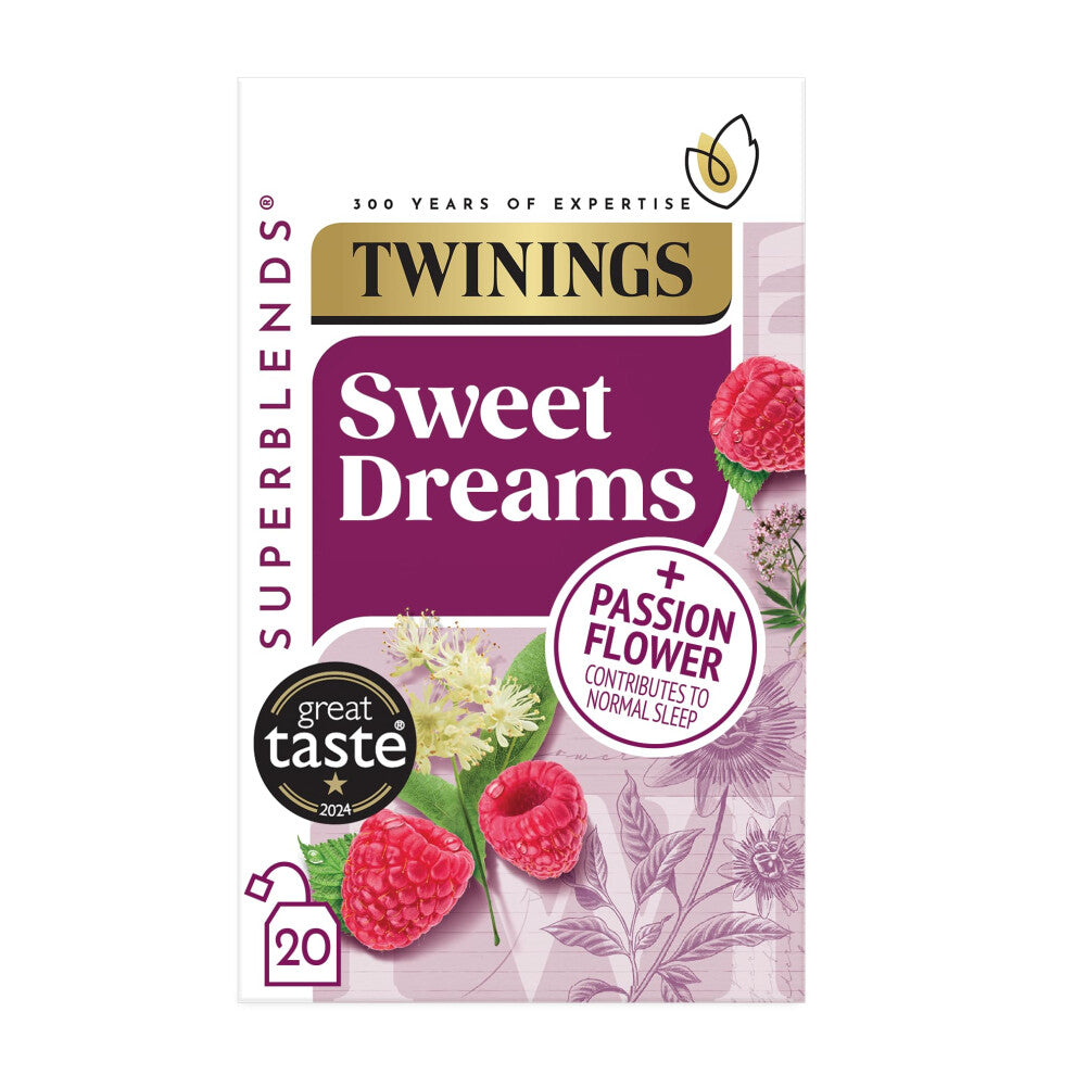 Twinings Sweet Dreams Tea - Raspberry, Valerian Root, 20 Tea Bags