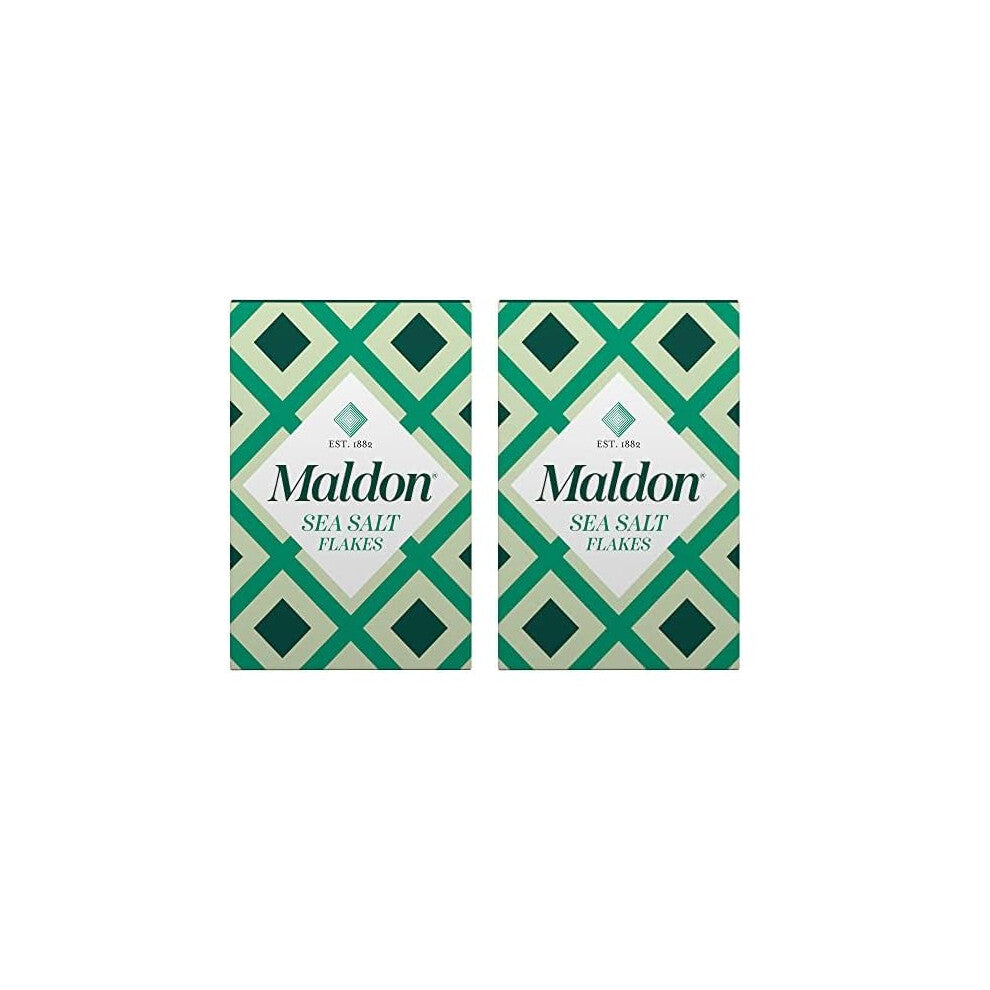 Maldon Sea Salt Flakes, Pyramid Shaped, 250g (Pack of 2)
