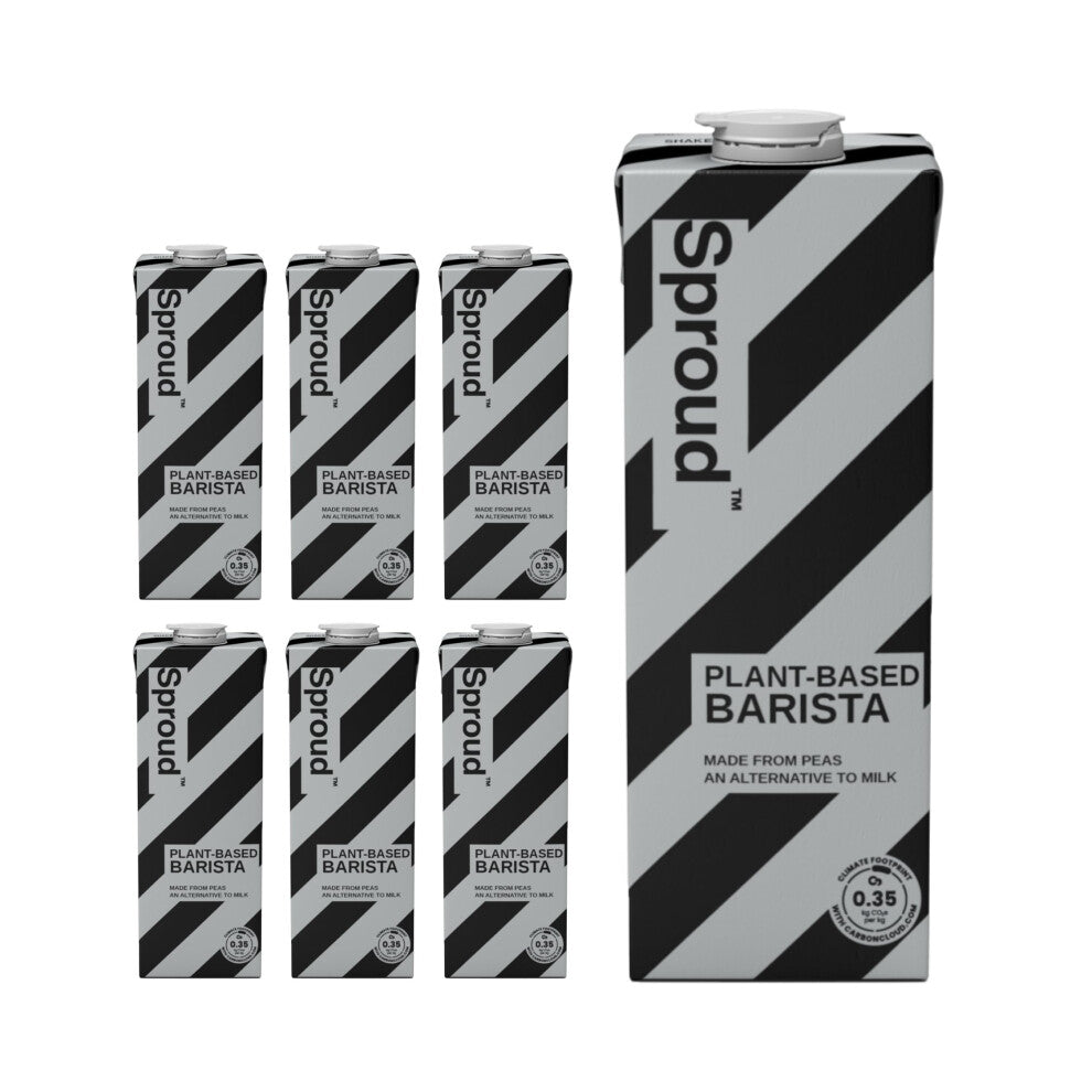 SPROUD - Plant-Based Milk, Low Sugar, Low Carb, High Protein, Long Life, Powered by Peas, Rich, Foamy and Easy to Froth (Barista) (6 x 1L)