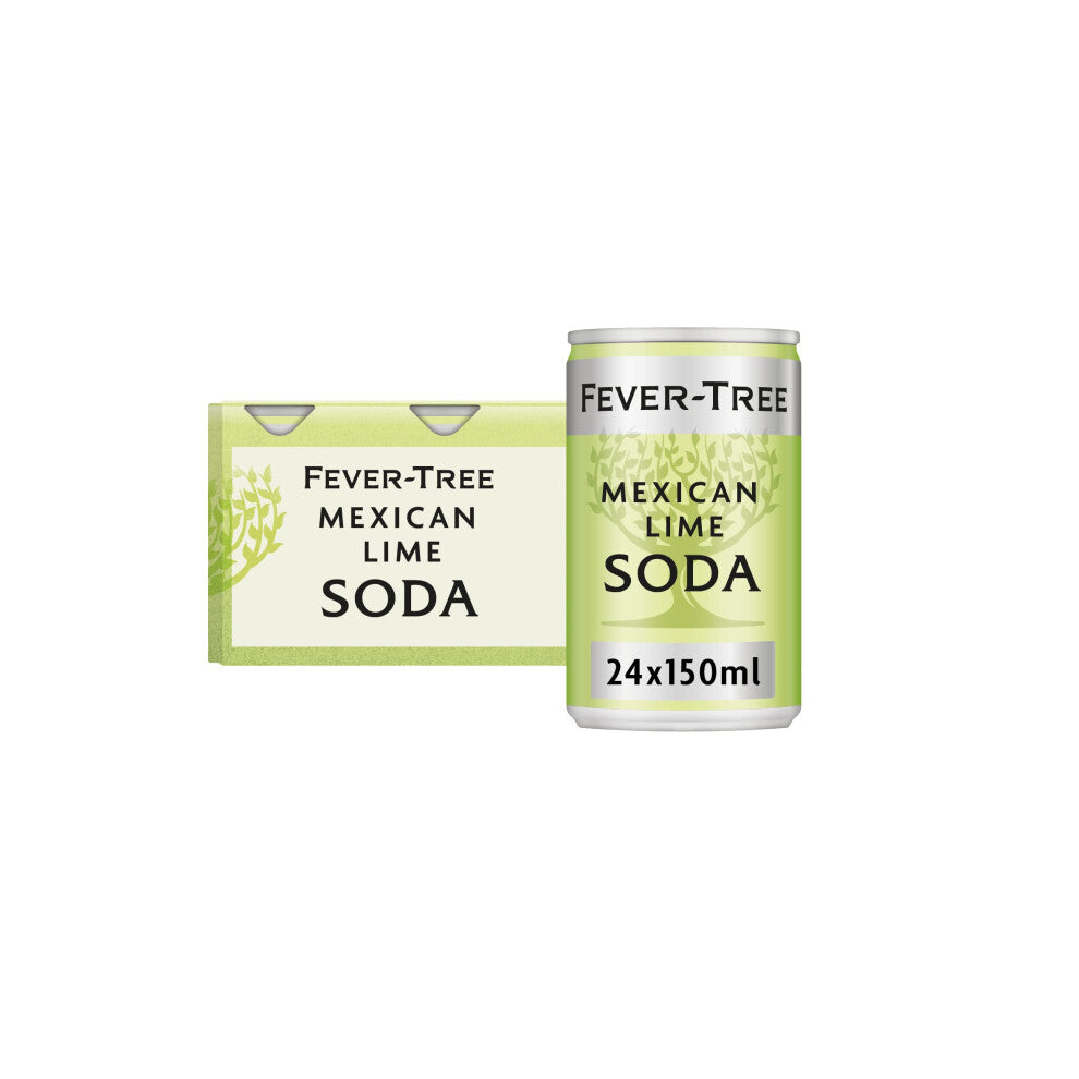 FEVER-TREE Mexican Lime Soda 6x150ml (Pack of 4, Total 24 Cans)