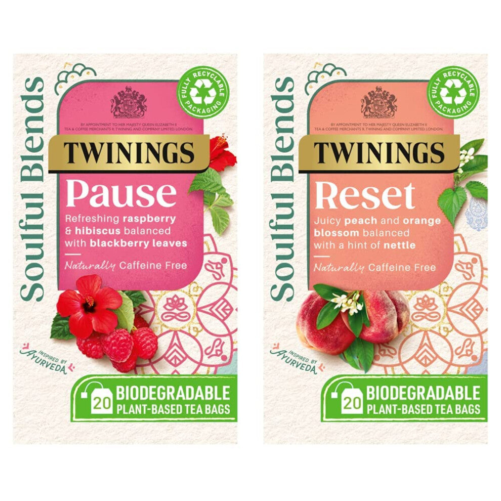 Twinings Pitta Bundle - Pause & Reset Tea - 40 Biodegradable Bags