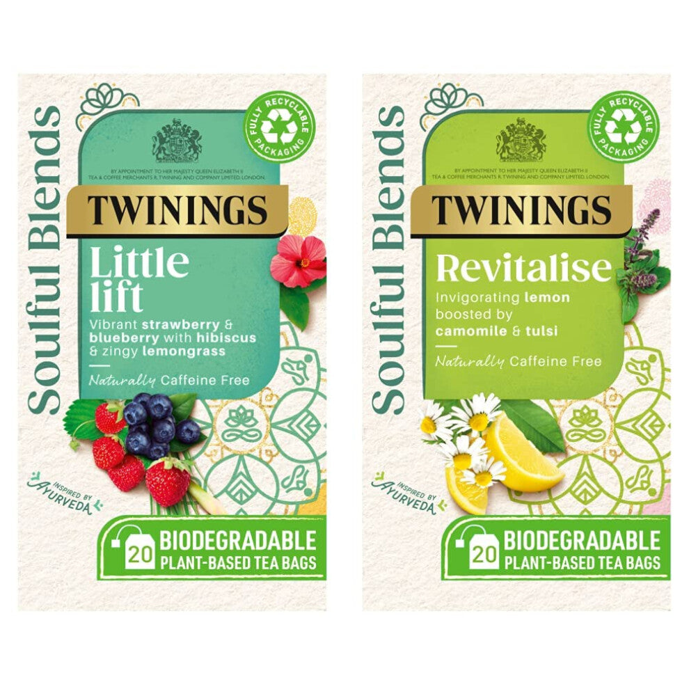 Twinings Kapha Bundle - Little Lift & Revitalise Tea - 40 Biodegradable Bags