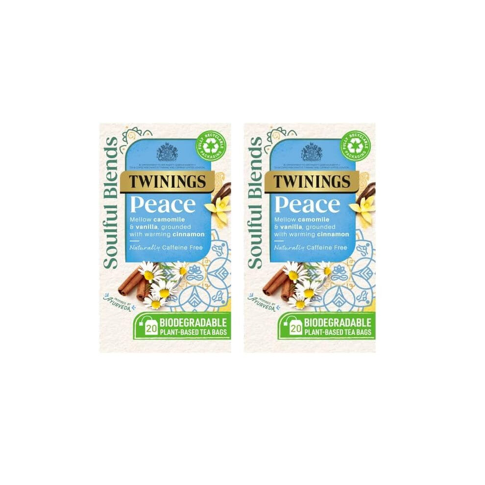 Twinings Peace Camomile Vanilla Tea - 2 x 20 Biodegradable Bags