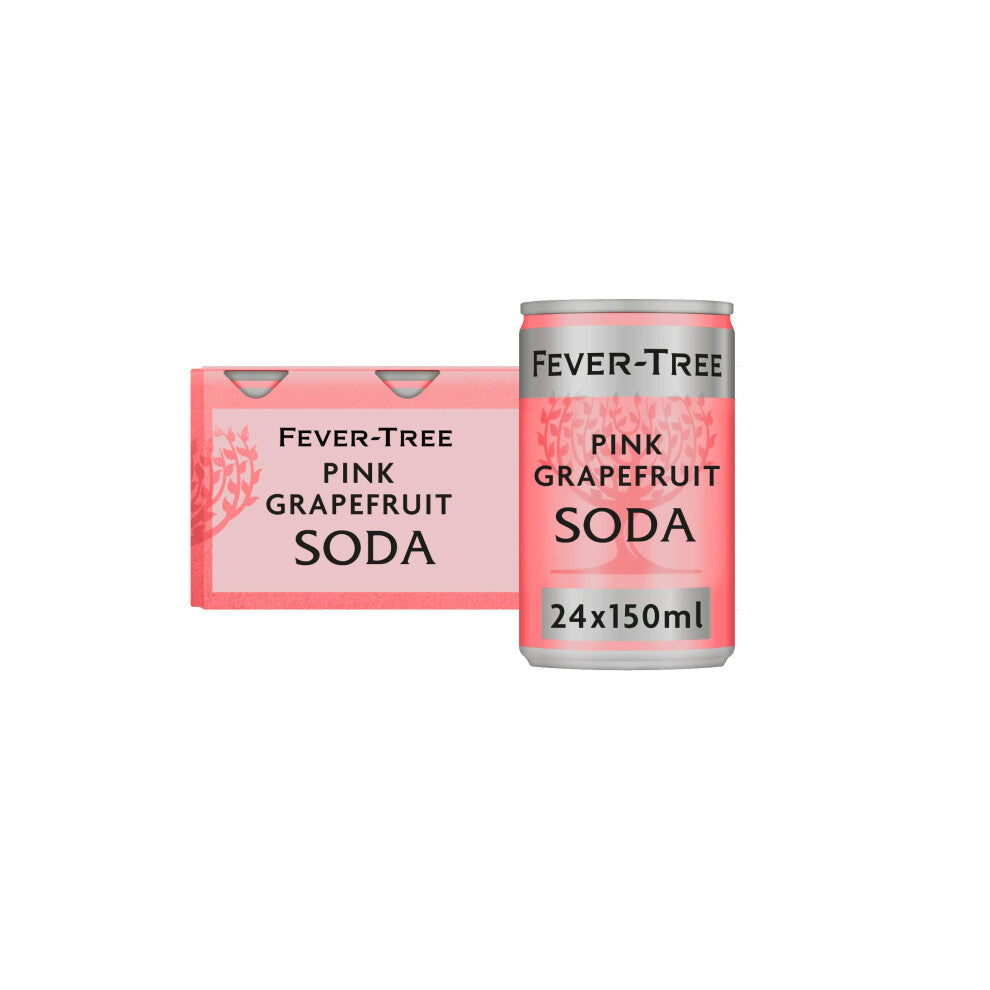Fever-Tree Pink Grapefruit Soda 6x150ml (Pack of 4, Total 24 Cans)