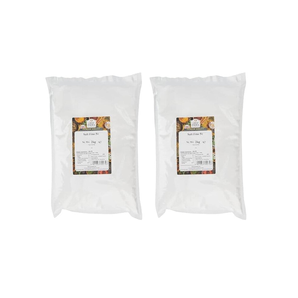Old India Salt Fine 50 2kg (Pack of 2)