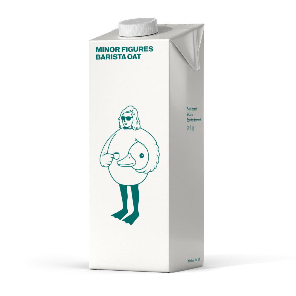 Minor Figures Oat Milk 1L Long Life - Barista Oat Milk, No Stabilisers, No Added Sugar, Vegan, Perfect for Coffee, Tea, Smoothies & Cereal