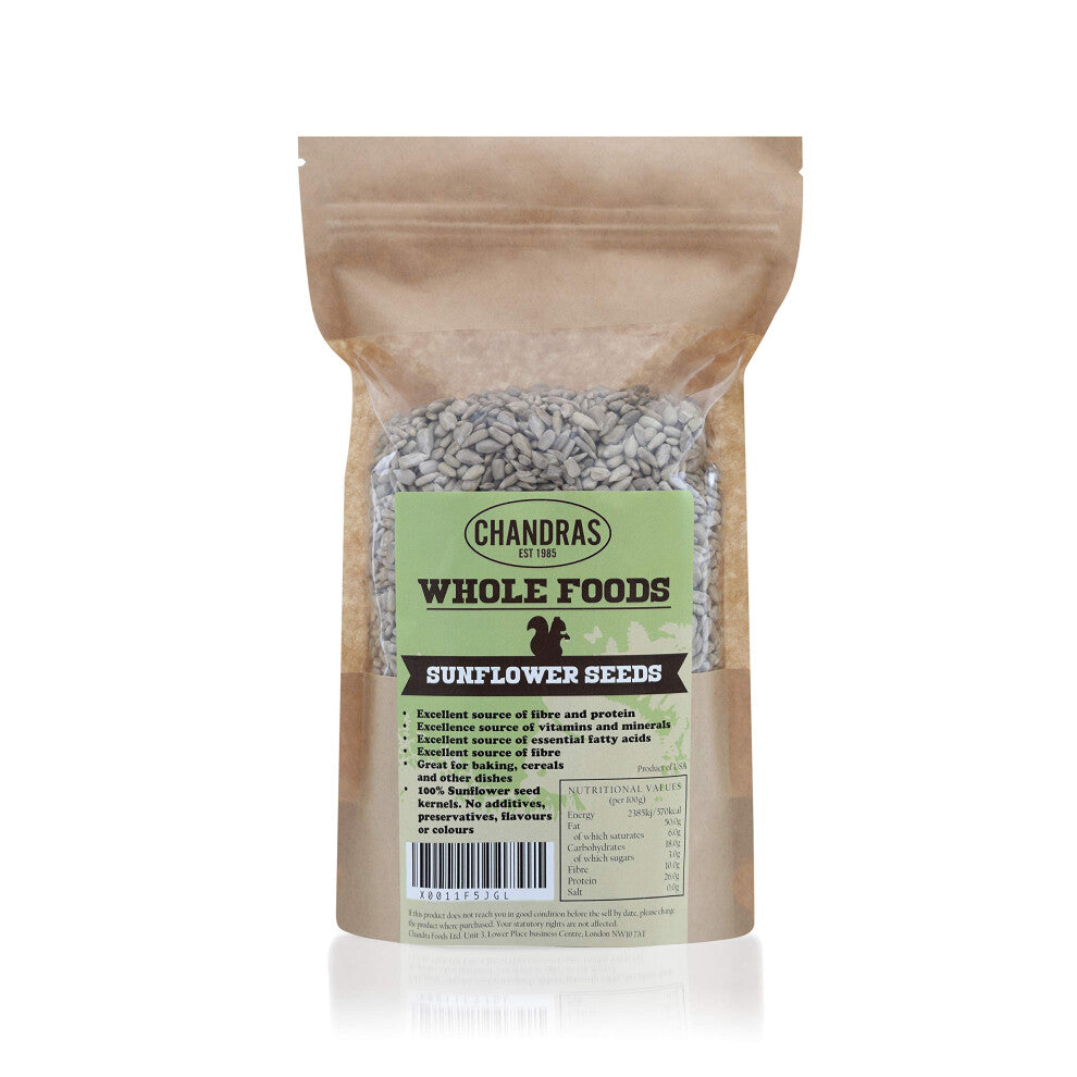 Chandra Whole Foods Raw Sunflower Seeds, 1KG - High Fibre
