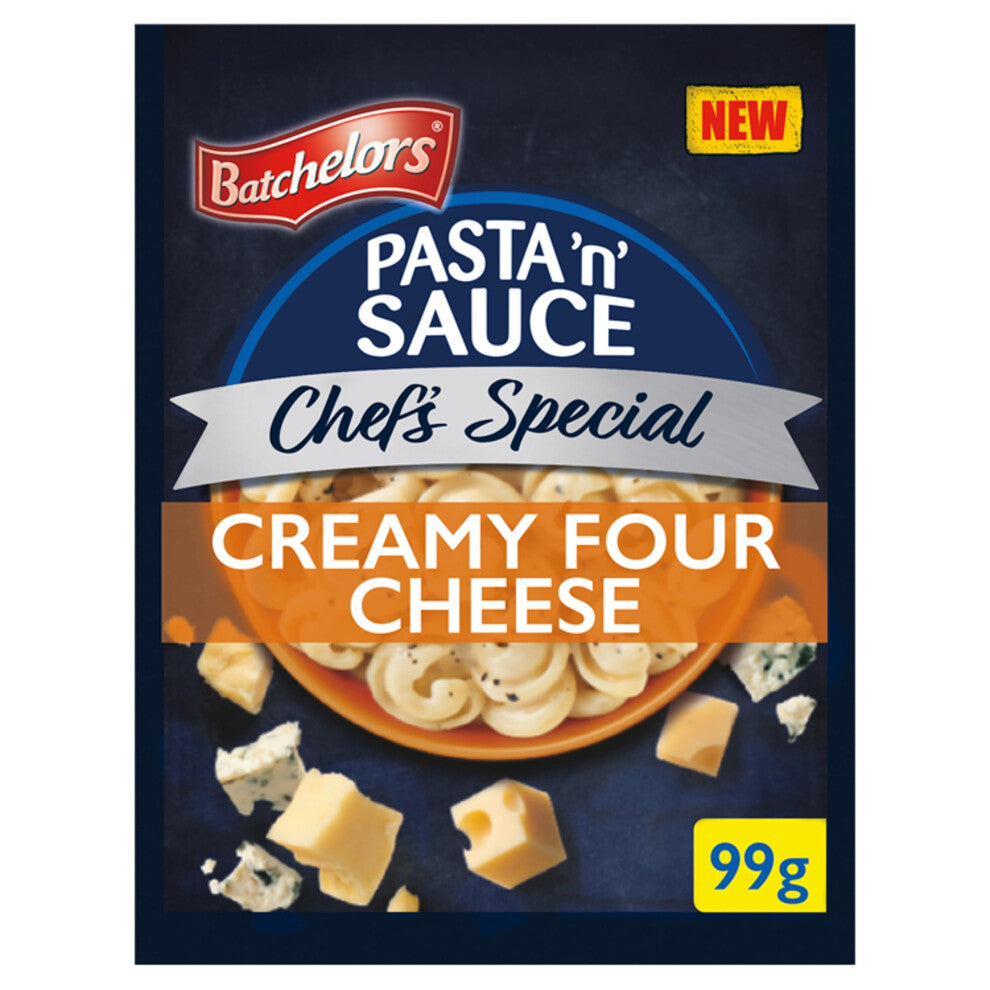 Batchelors Pasta 'n' Sauce Chef's Special Creamy Four Cheese Instant Pasta Ready Meal, 99 g Packet (Pack of 1)
