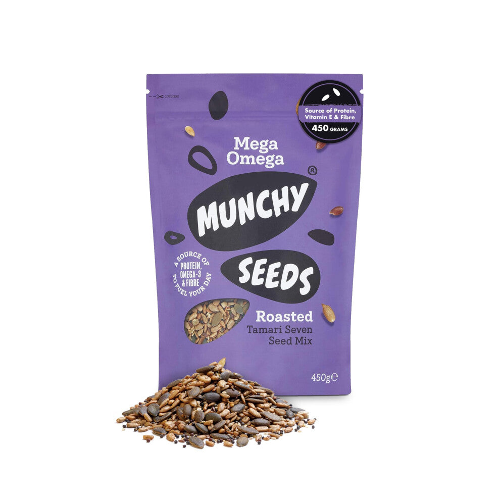 MUNCHY SEEDS Mega Omega 7-Seed Mix, 450g, Protein Snack