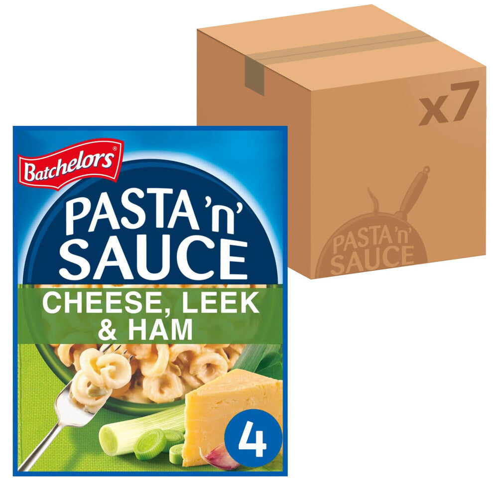Batchelors Pasta 'n' Sauce Cheese, Leek & Ham Pasta Ready Meal, 99 g Packet (Pack of 7)