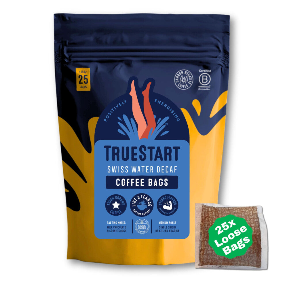 TrueStart Decaf Coffee Bags - 25 Bags - Swiss Water Decaf