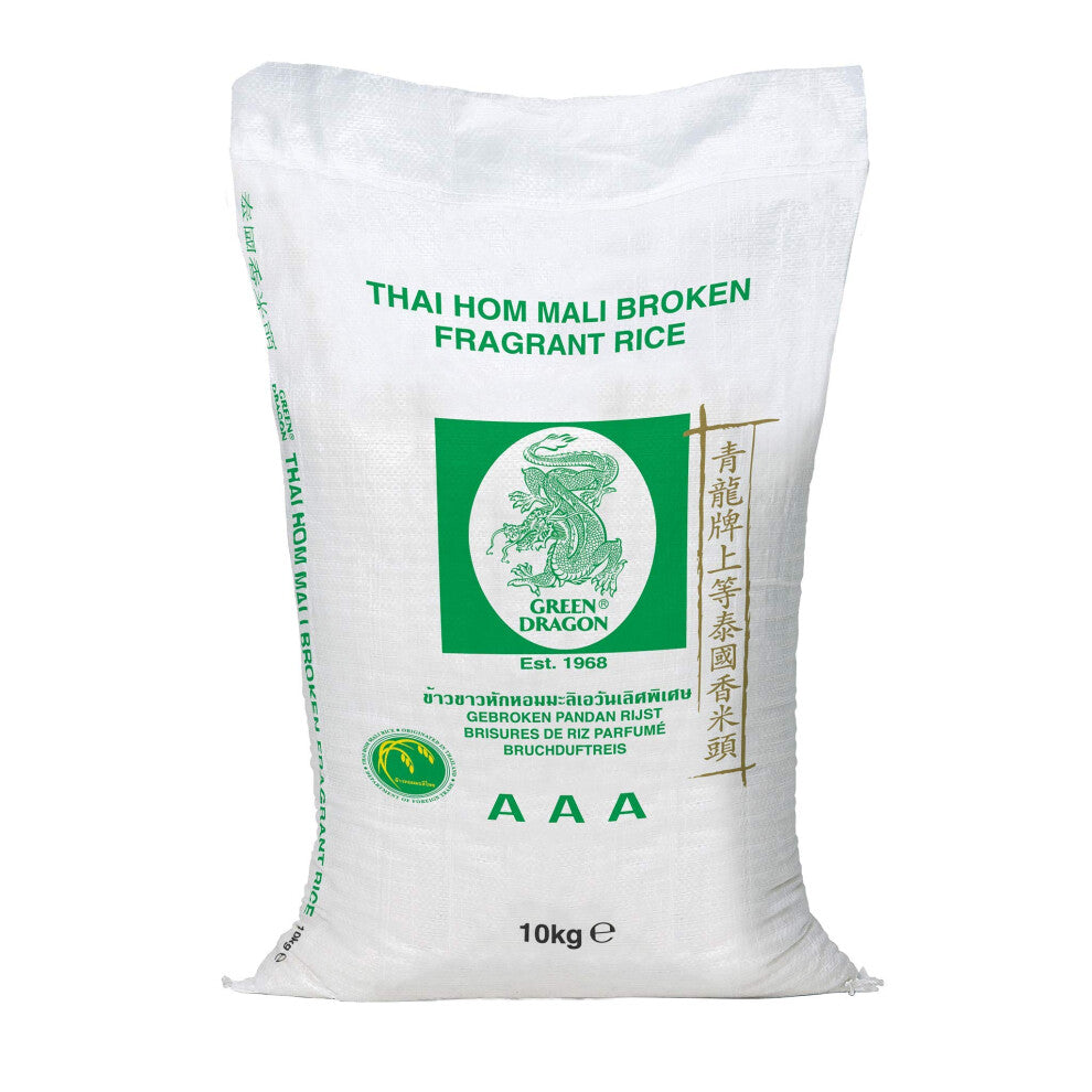 Green Dragon Thai Broken Rice Grains 10KG White Rice Chinese Ingredients Chinese Asian Cooking 10KG