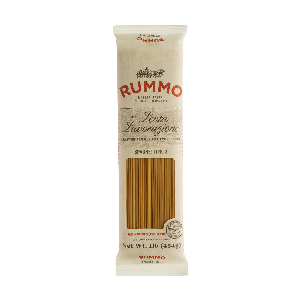 Rummo Lenta Lavorazione Spaghetti Pasta No.3 - Time-Honoured Italian Pasta, Crafted with Unrivaled Traditional Methods, 500 g (Pack of 1)