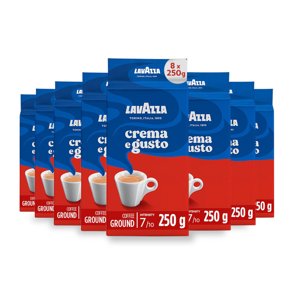 Lavazza Crema e Gusto Ground Coffee, 8 x 250g
