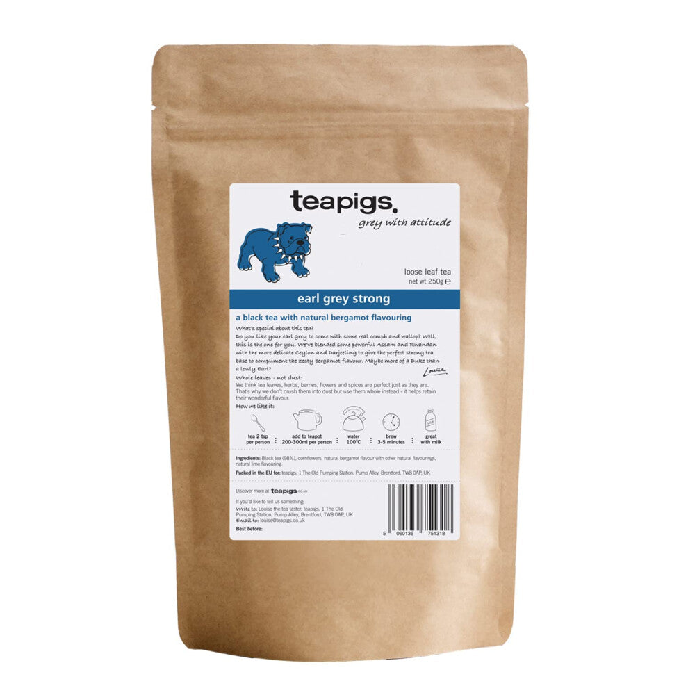 teapigs Earl Grey Loose Leaf Tea Bags - Assam, Ceylon & Darjeeling - 250g