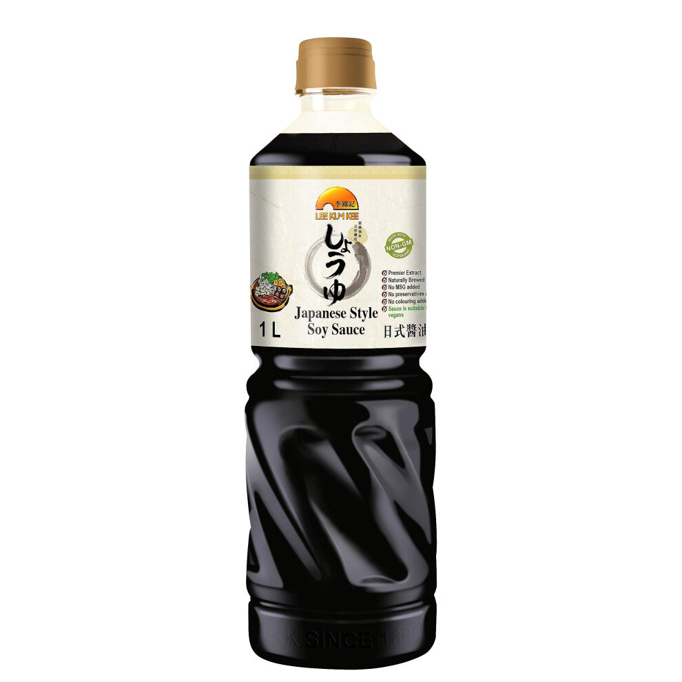 Lee Kum Kee Japanese Style Soy Sauce, Professional Range Bulk Size, Vegan, No Added MSG or Preservatives, 1 Litre (Pack of 1)