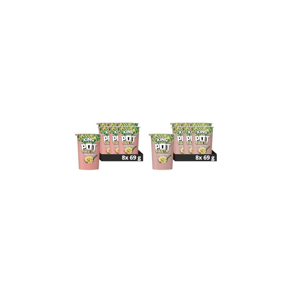 Pot Pasta King Creamy Carbonara 8x69g (Pack of 2) - Instant Snack