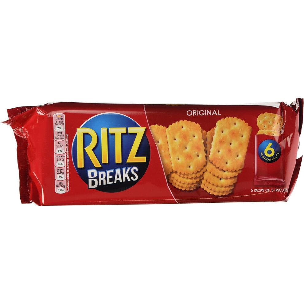 Ritz Breaks Original Crackers, Classic Crisp Savoury Crackers Perfect For Any Snacking Occasion, 190 g (Pack of 1)
