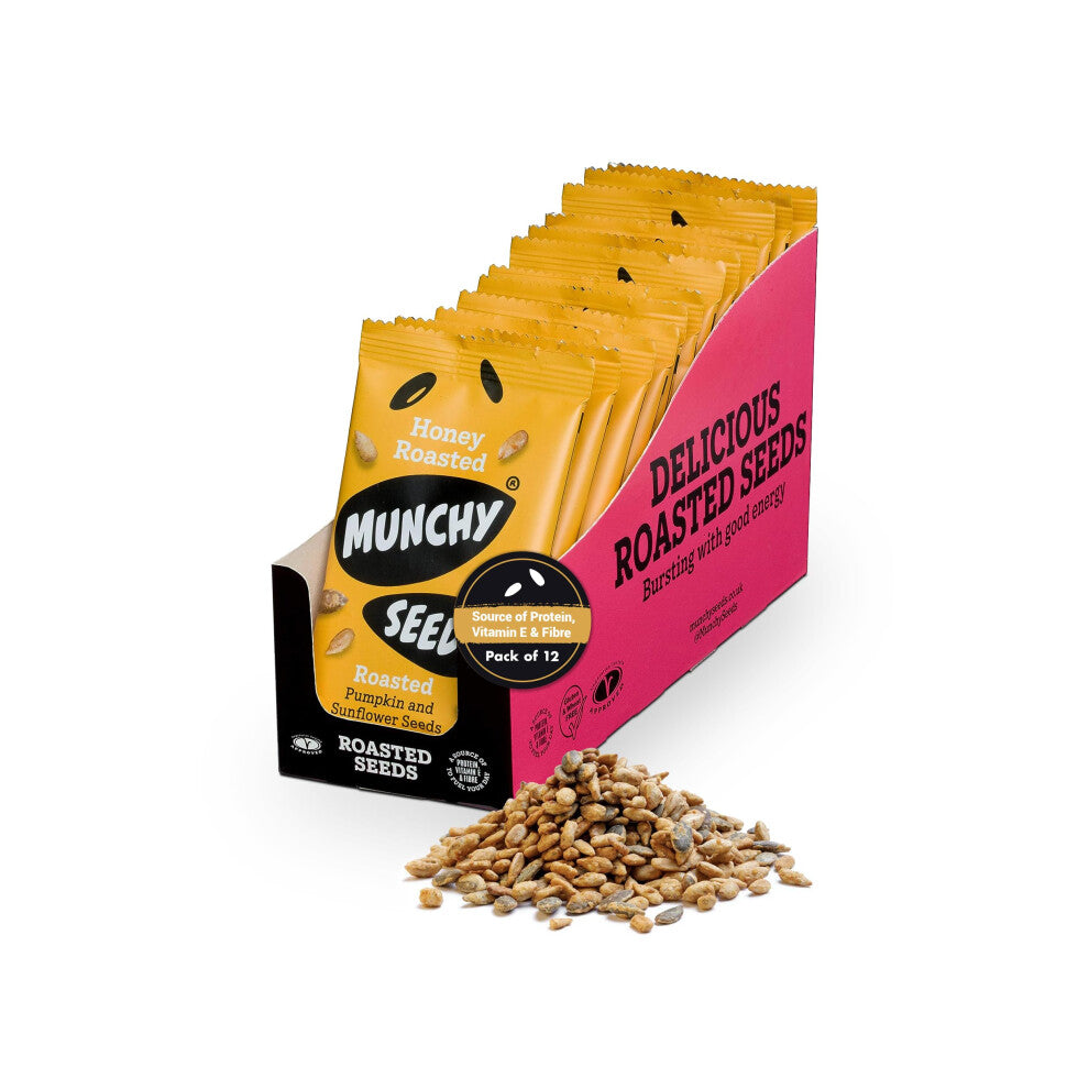 Munchy Seeds Honey Roasted Snack Packs - 12 x 25g