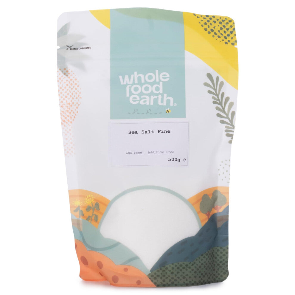 Wholefood Earth Fine Sea Salt 500 g | GMO Free