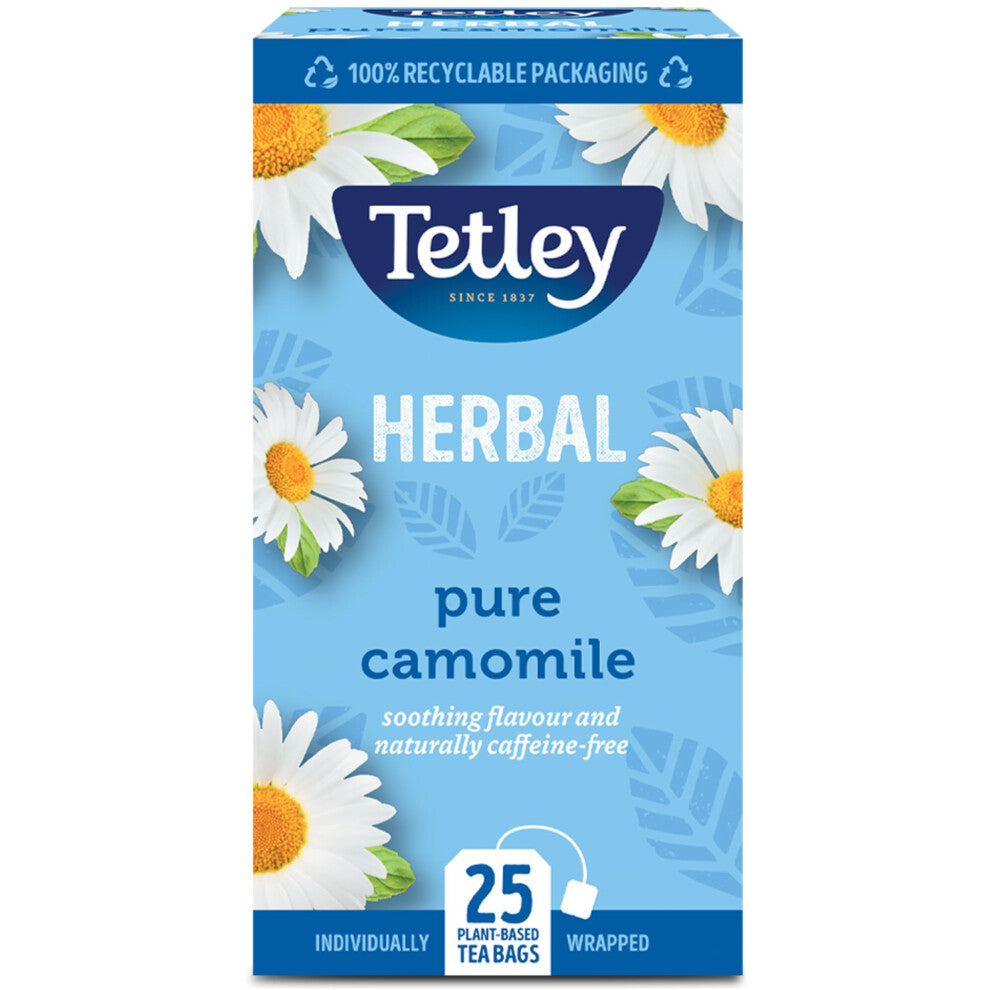 Tetley Camomile Tea Bags - 25 Teabags - Caffeine-Free