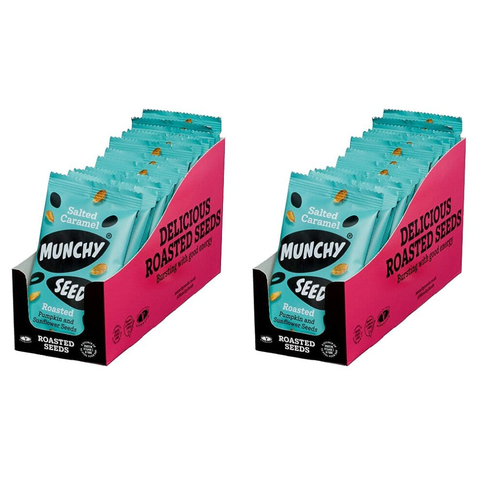 Munchy Seeds Salted Caramel, 12 x 25 g (Pack of 2)
