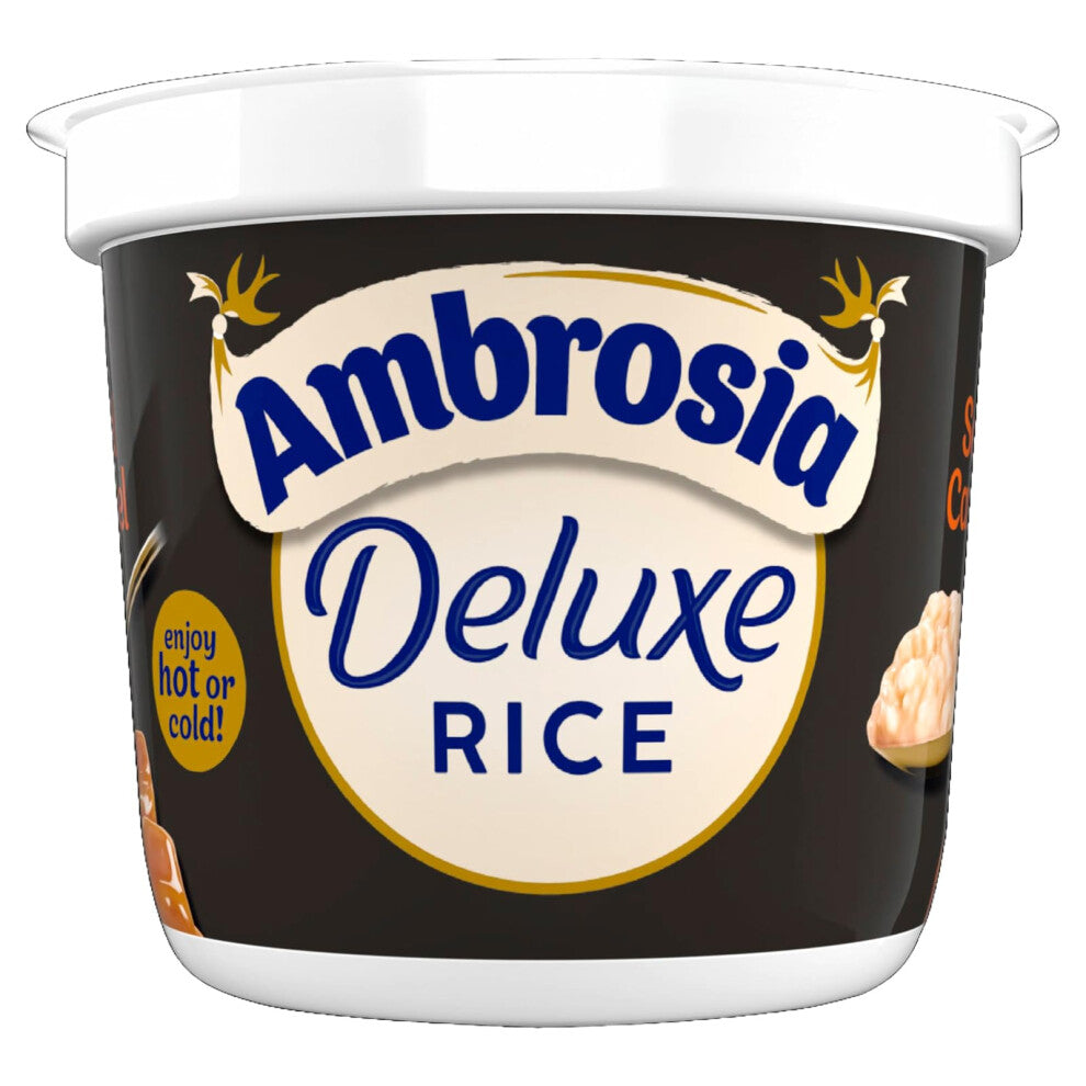 Ambrosia Deluxe Rice Pudding, Salted Caramel Flavour, Ready to Eat, 110 g (Pack of 16 Pots)