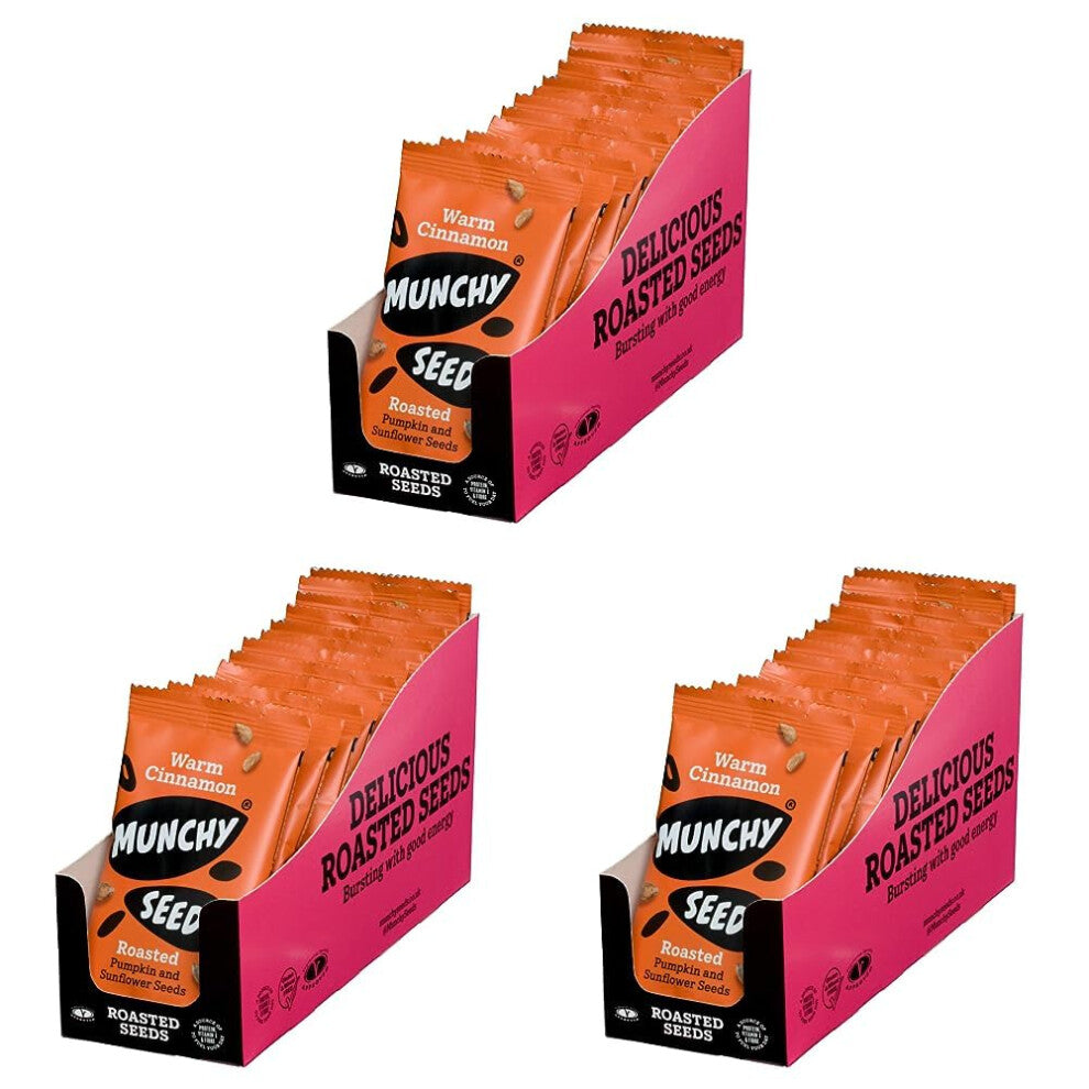 Munchy Seeds Warm Cinnamon, 12 x 25 g (Pack of 3)