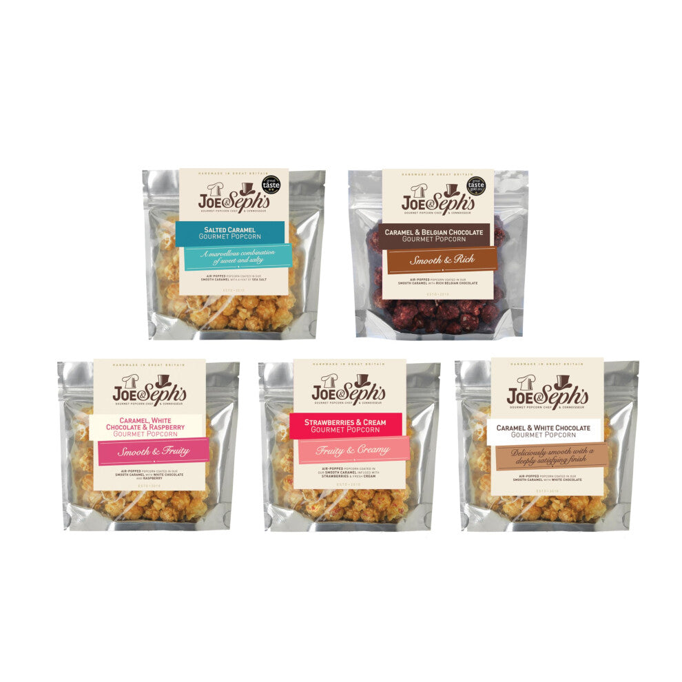 Joe & Seph's Summer Popcorn Selection (5x30g), Salted Caramel & Chocolate