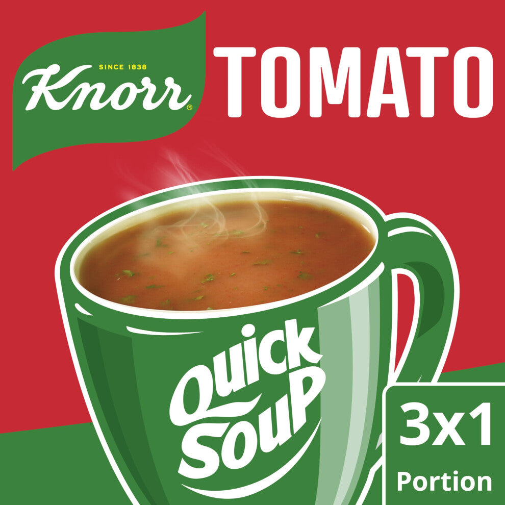 Knorr Tomato Dry Soup Mix 3 servings quick and easy to make, suitable for vegetarians 60 G