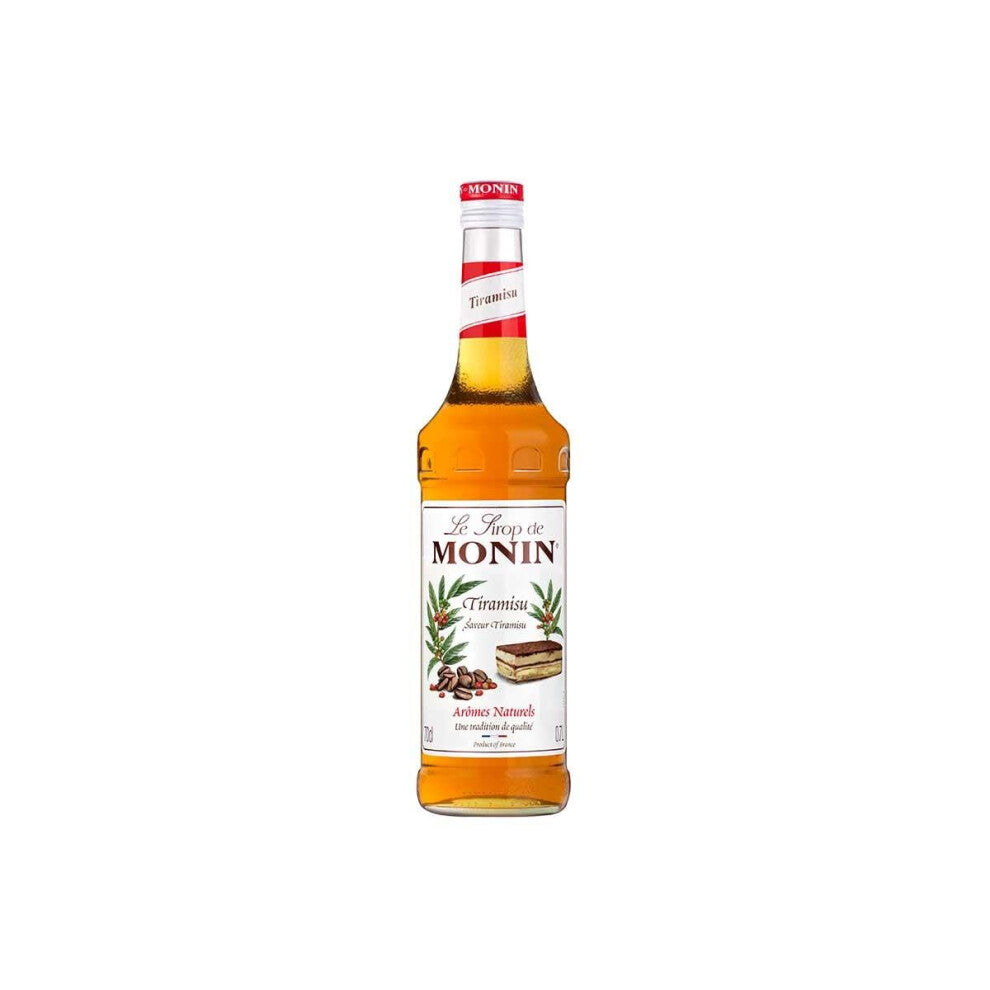 MONIN Premium Tiramisu Syrup 700ml for Coffee, Baking and Cocktails. Vegan-Friendly, Allergen-Free, 100% Natural Flavours and Colourings