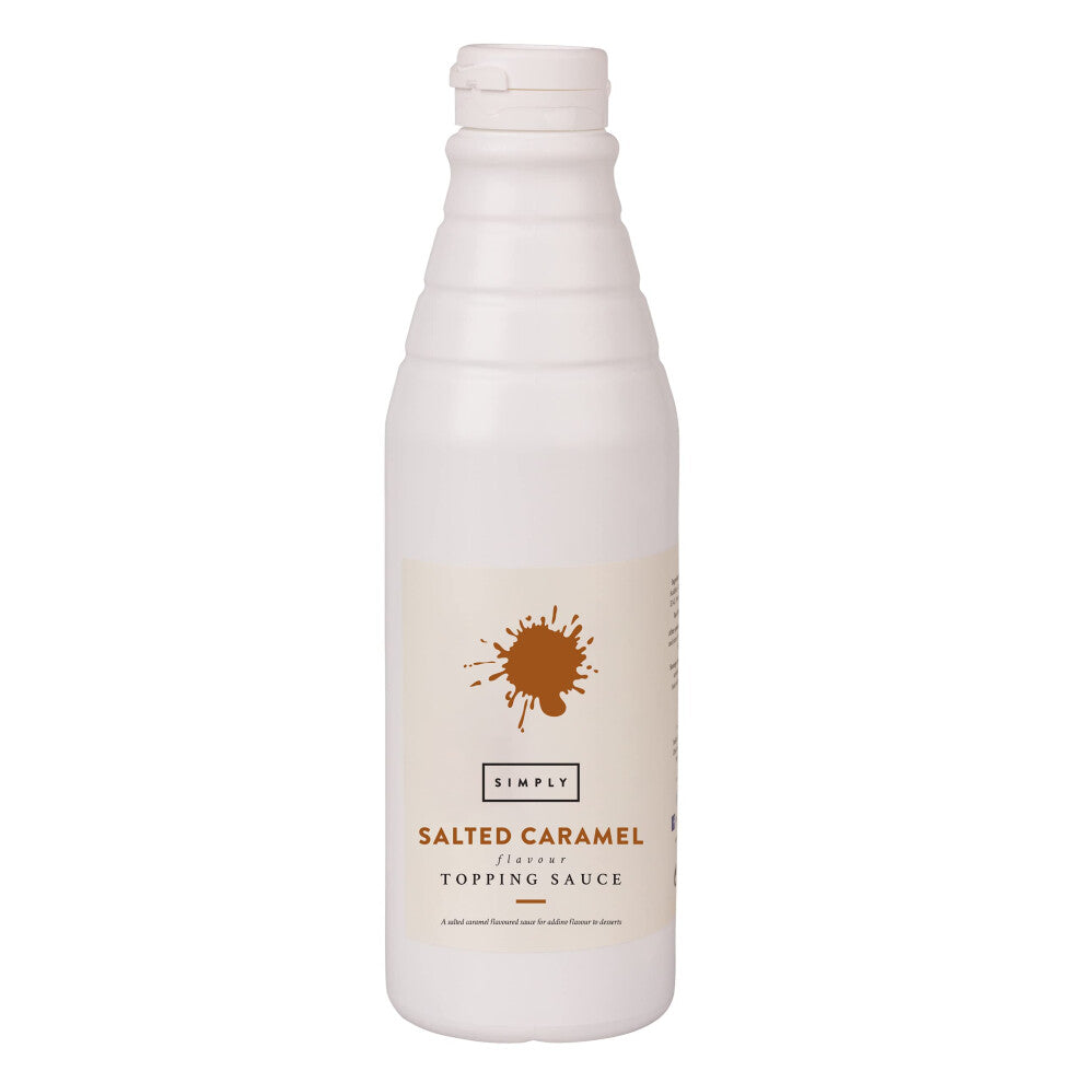 Simply Salted Caramel Topping Sauce, Ready to Use Dessert Sauce for Ice Cream, Waffles, Pancakes, Coffee & Milkshakes (1 kg)