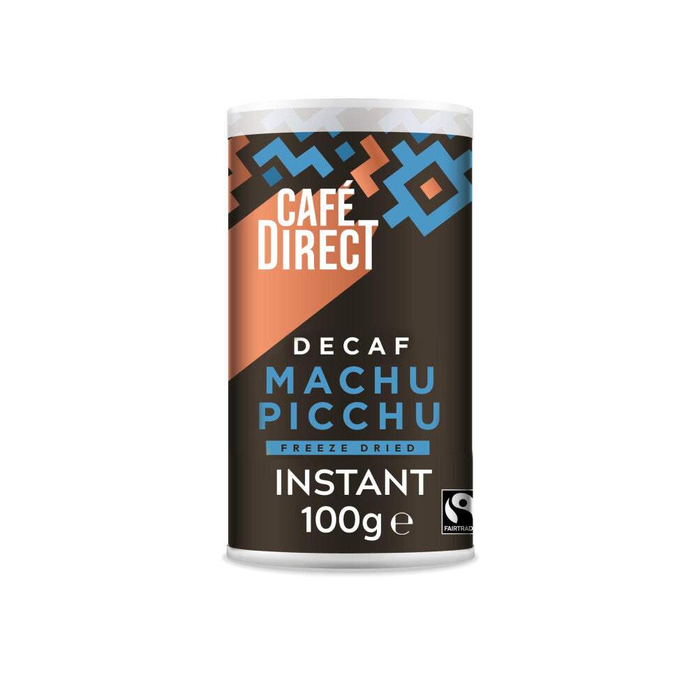 Cafédirect Fairtrade Freeze Dried Instant Machu Picchu Decaf Coffee, 100g, (Pack of 6)