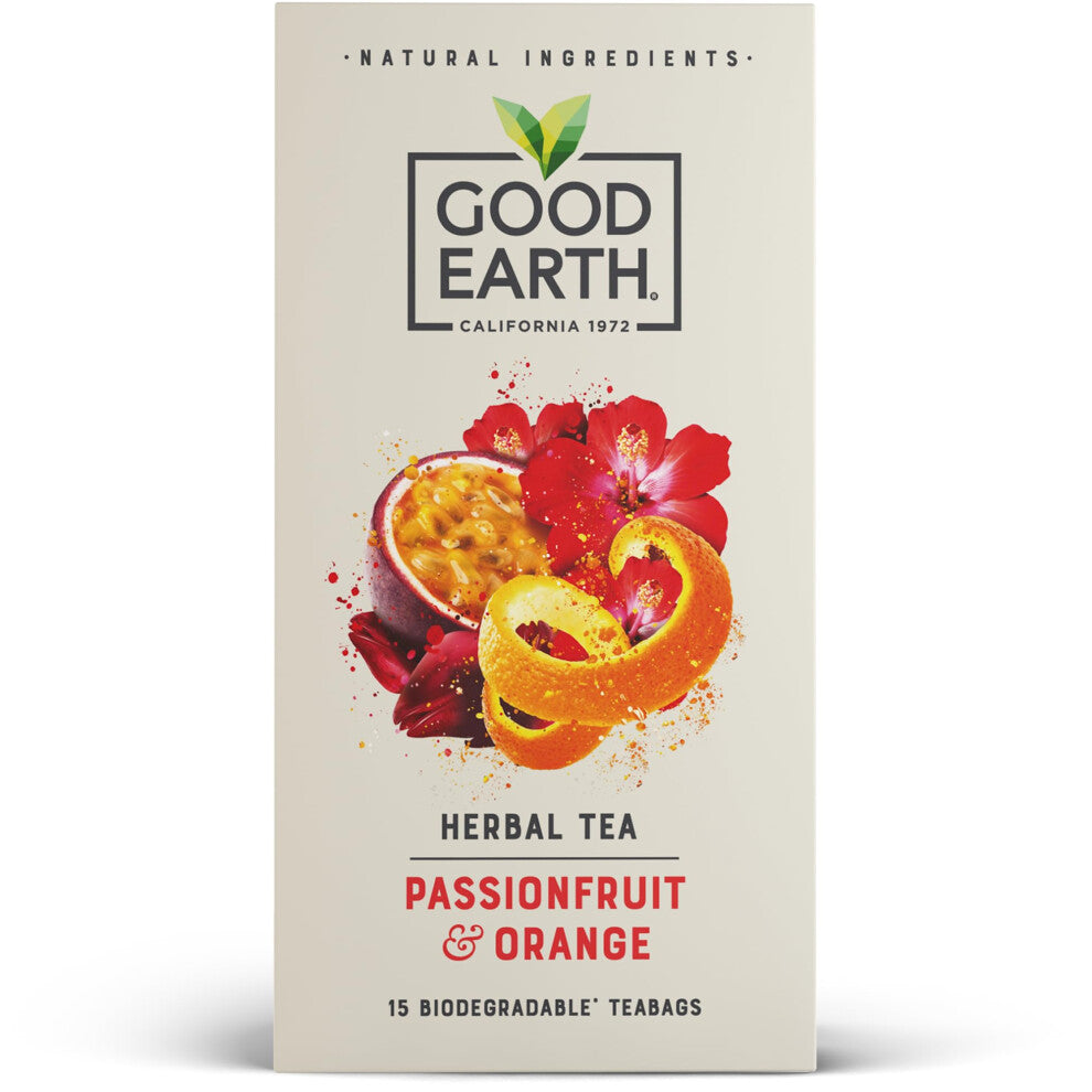 Good Earth Tea Co. Passionfruit & Orange Tea Bags (15 Bags)