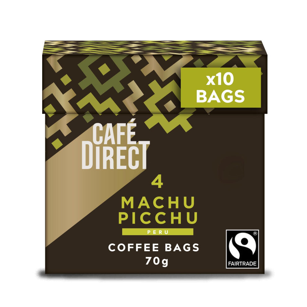Cafédirect Coffee Bags Machu Picchu Fairtrade Arabica Coffee 10 x 7g