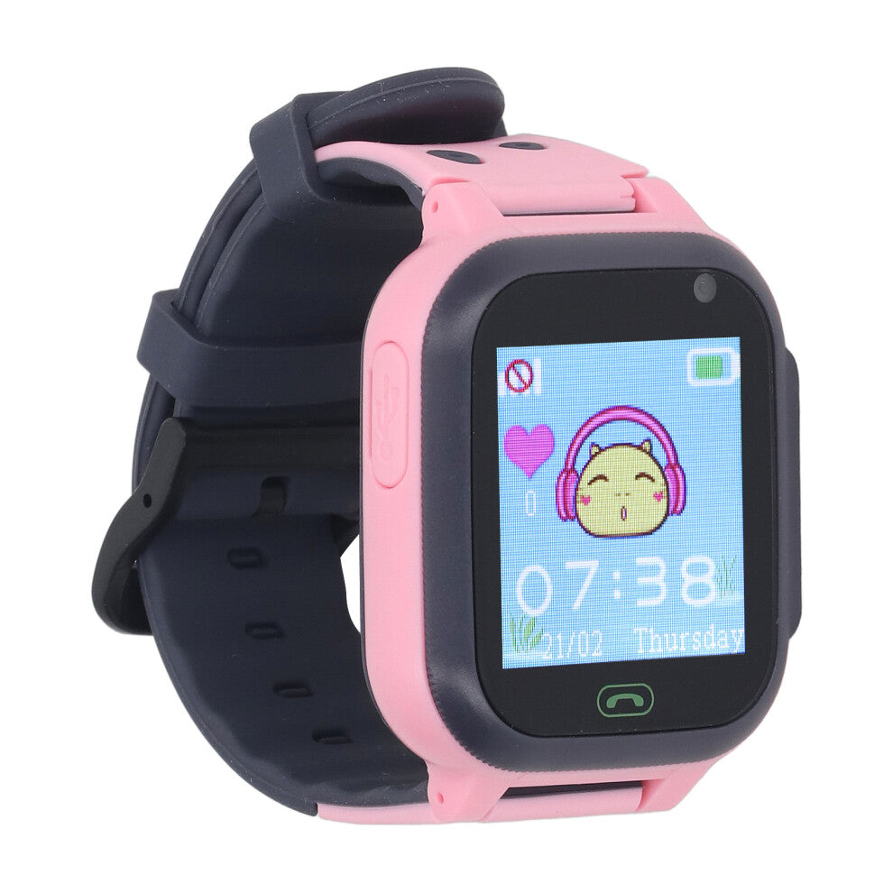 Kids Smart Watch Video Call Camera Alarm Flashlight Touchscreen Smartwatch for Outdoor Use Pink