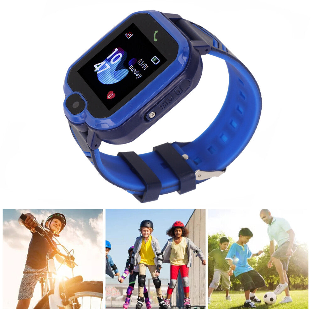 Kids Smart Watch HD Camera Tow Way Video Call GPS Position Touch Screen Smartwatch Blue