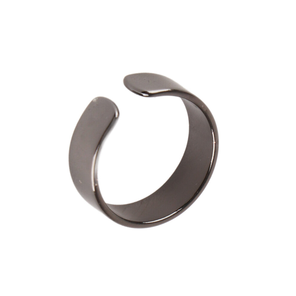 Open Magnetic Ring Appetite Control Fatigue Relief Safe Simple Magnet Copper Ring for Men Black