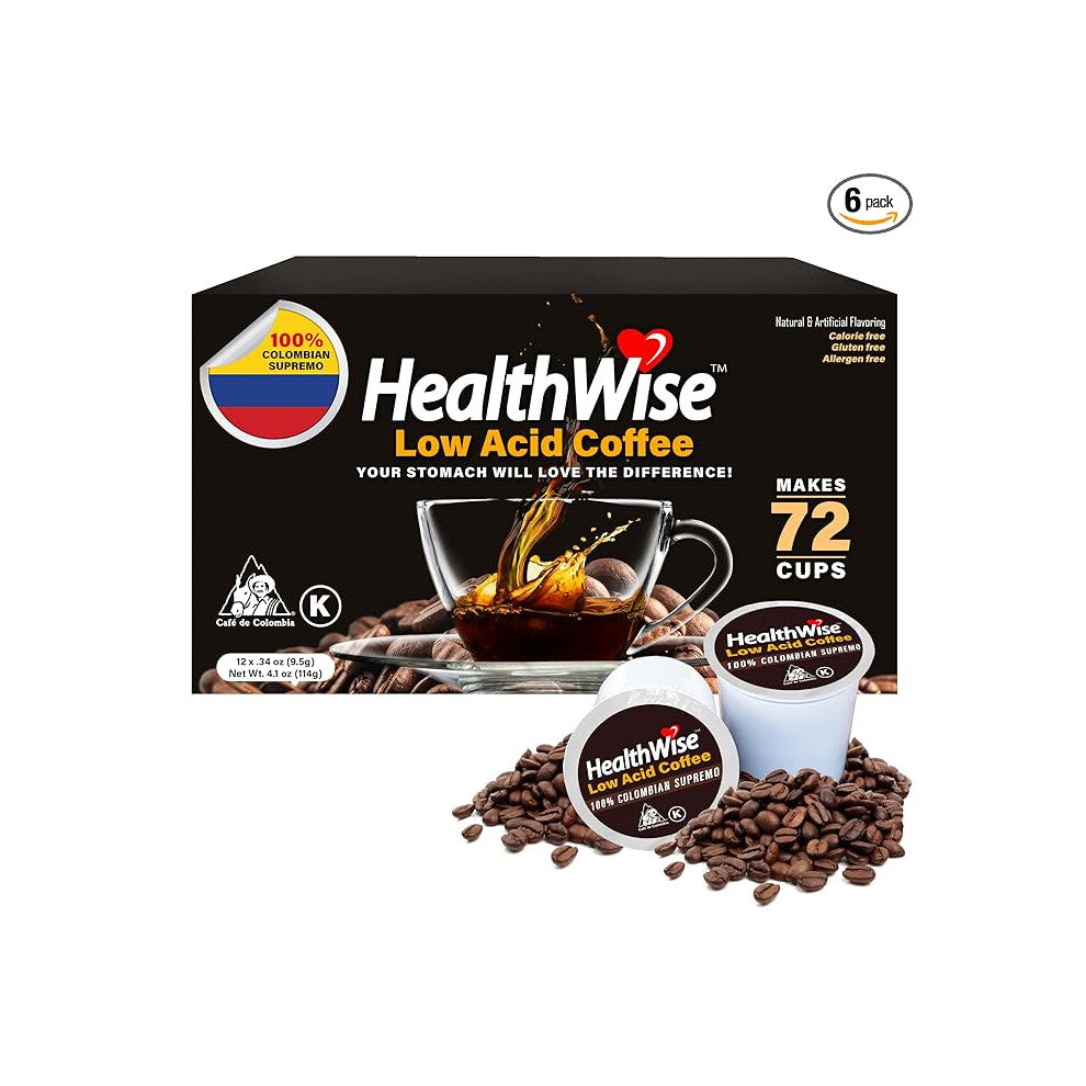 Healthwise Low Acid Coffee K-Cups - Soothe Acid