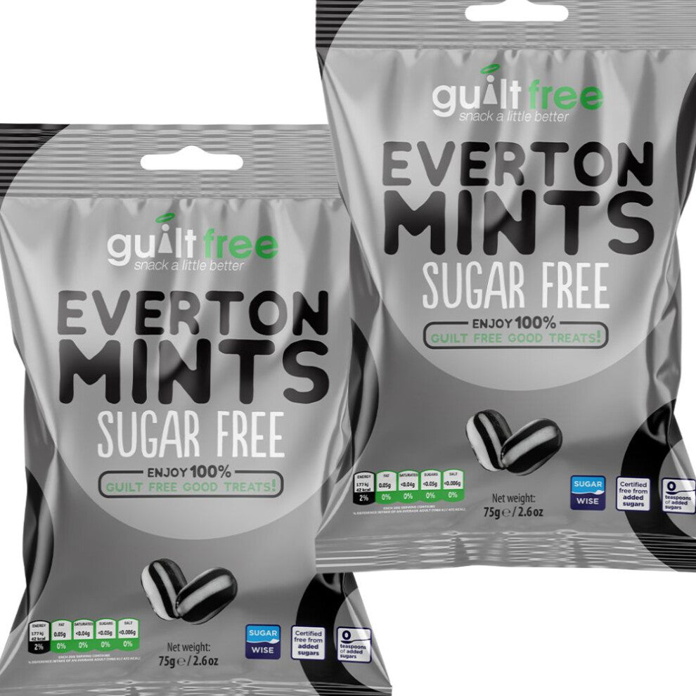(Pack of 2) Sugar Free Everton Mints Sweets 75g Diabetic Treat